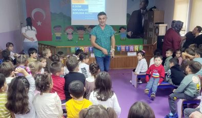 Mudanyalı miniklere hayvan sevgisi aşılandı