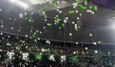 Bursa’da mutluluk balonlarına yeşil-beyaz sevinç