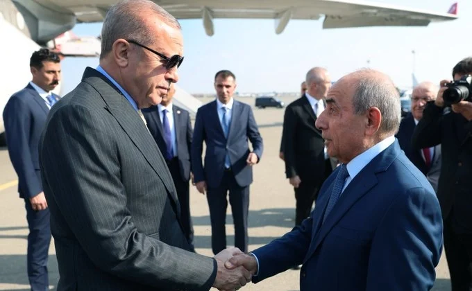 Cumhurbaşkanı Erdoğan Zafer Günü için Bakü’de
