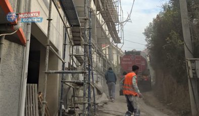 Mudanya’da inşaatta yükselen dumanlar korkuttu!