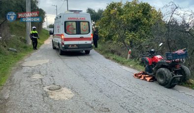 Mudanya’da ATV kazası: 1 ağır, 2 yaralı!