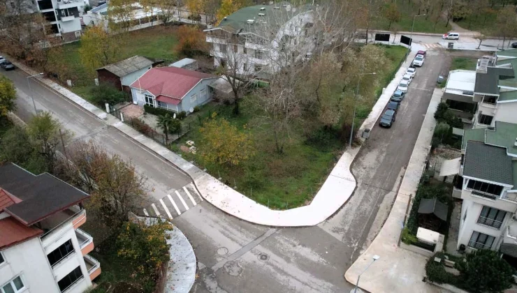 Kocaeli Başiskele sahilinde ilk etap yaya kaldırımları tamam