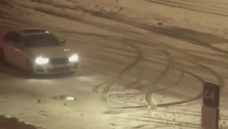 Bolu’da drift yapan sürücülere Jandarma müdahalesi
