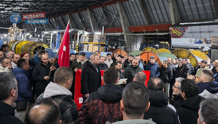 Mudanya’da metal işçileri 1 saatliğine üretimi durdurdu!