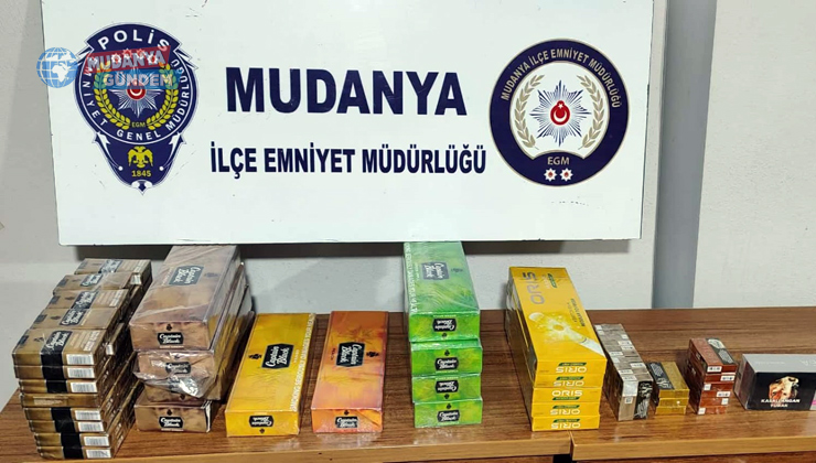 Mudanya’da kaçak sigara operasyonunda 2 şüpheli yakalandı