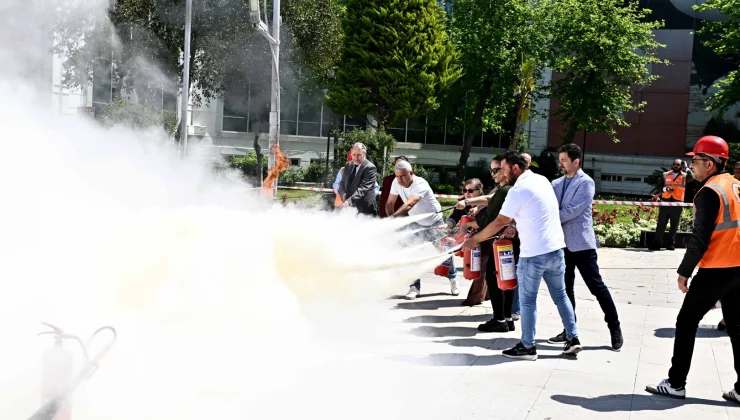 Muratpaşa’da yangın tatbikatı