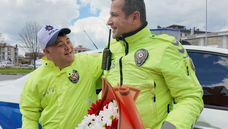 Düzce’de Oğuz Kaan’ın polislik hayali gerçek oldu