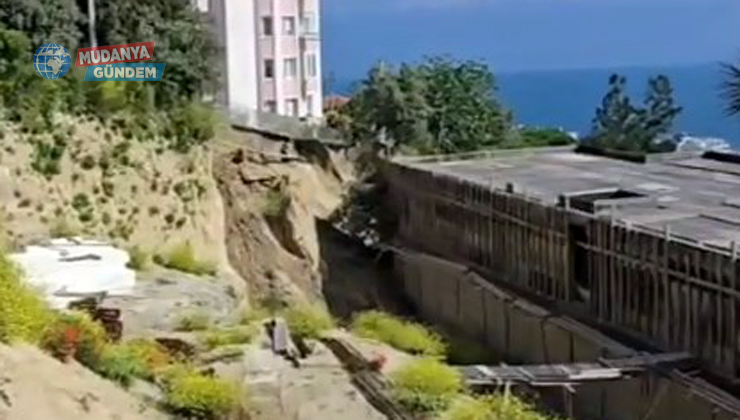 Mudanya Yeni Mahalle’de inşaat bölgesinde toprak kayması