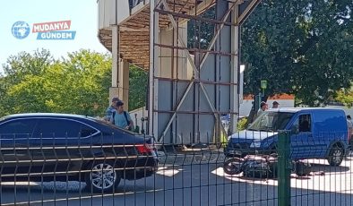 Mudanya’da otomobille motosiklet çarpıştı: 1 yaralı
