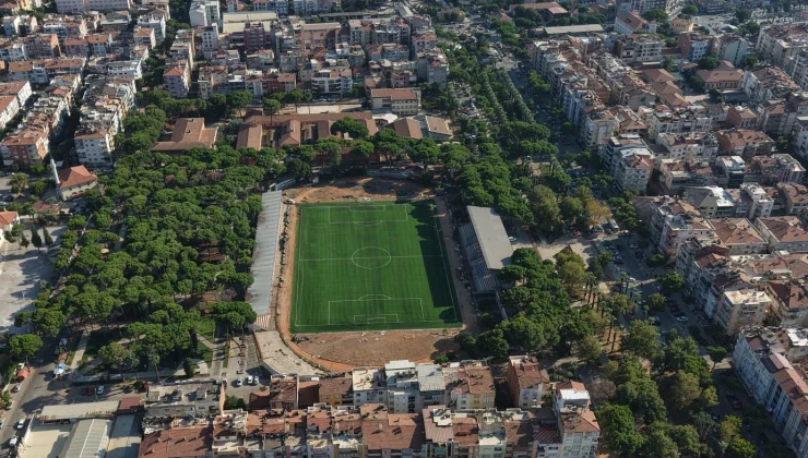 İzmir Büyükşehir’den Ödemiş Saraçoğlu Stadı’na yepyeni zemin
