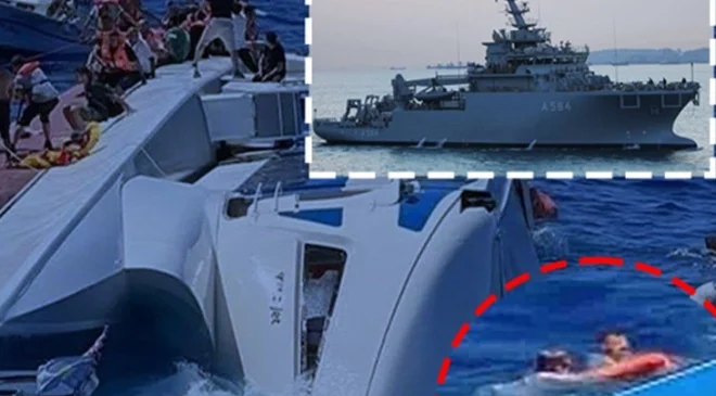 Deniz faciasında kaybolanları TCG Işın arıyor