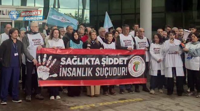 Mudanya’da sağlık çalışanına yönelik saldırıya tepki