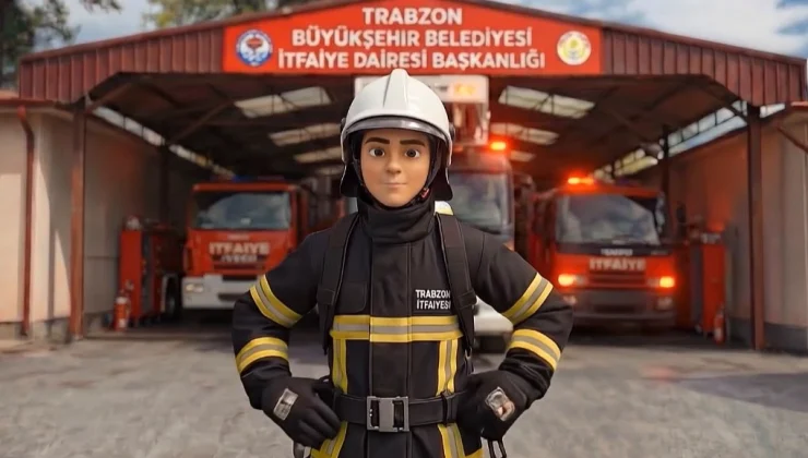 Trabzon İtfaiyesi’nden yangında ne yapılmalı animasyonu
