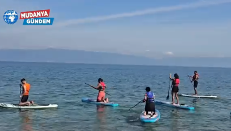 Mudanya kıyılarında SUP board ilgisi artıyor