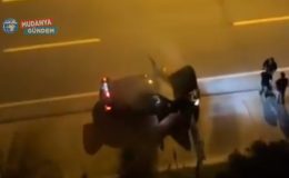 Seyir halindeki otomobilde yangın çıktı